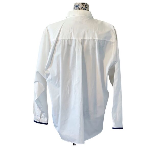 𝅺COTTAGE Core White Blouse with Blue Embroidery - Picture 4 of 8